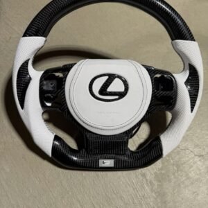 Full Carbon Fiber White Steering Wheel fits 2017-25 Lexus  IS350 IS300 RCF RC350